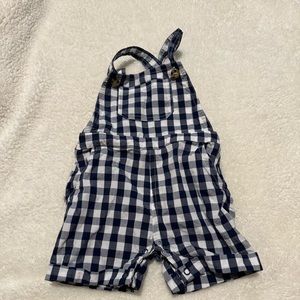 Plaid Short Overall